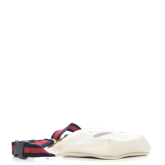 Gucci Grained Calfskin Small Print Belt Bag / Cross Body White - Picture 4 of 11